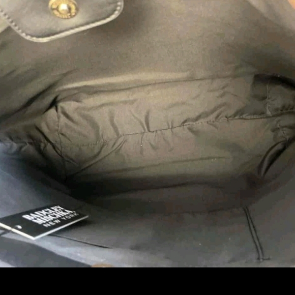 New! Tags! BADgLEY MISHKA Black and Gold WOVEN Women's Tote Bag - Picture 5 of 12